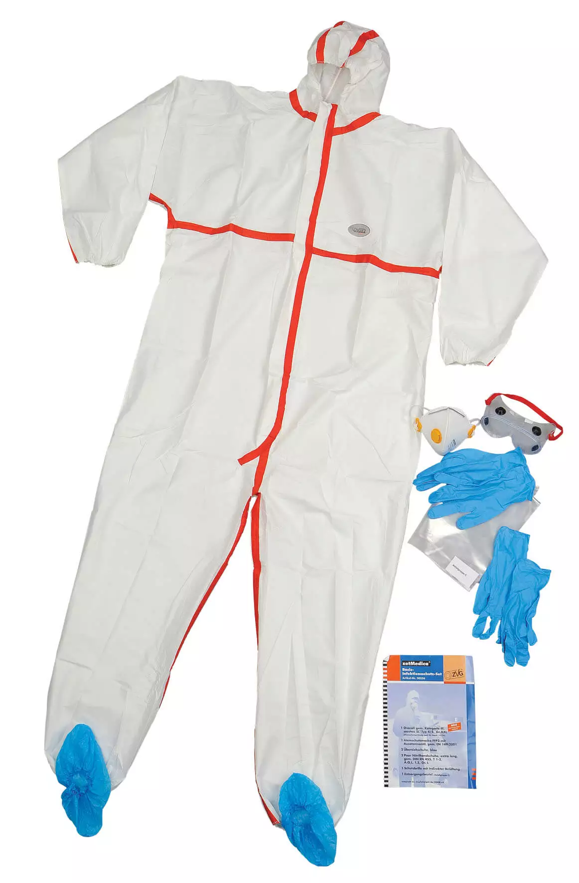 Infectiebeschermingsset in hersluitbare zak Infectiebeschermingsset in hersluitbare zak