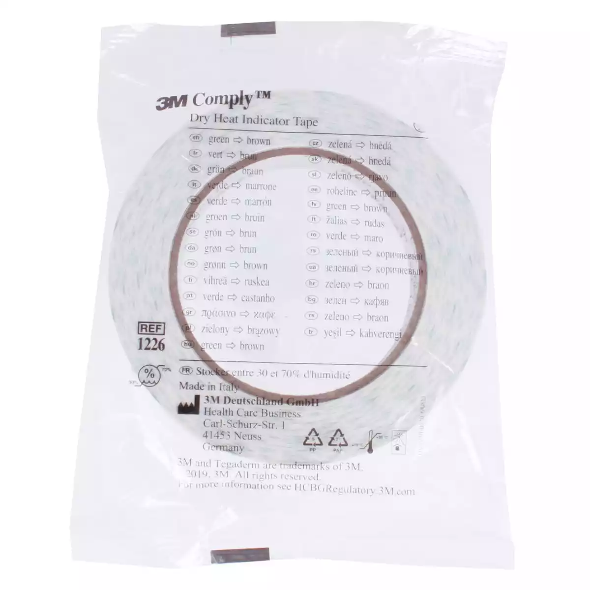  Voldoe aan stoom indicator tape