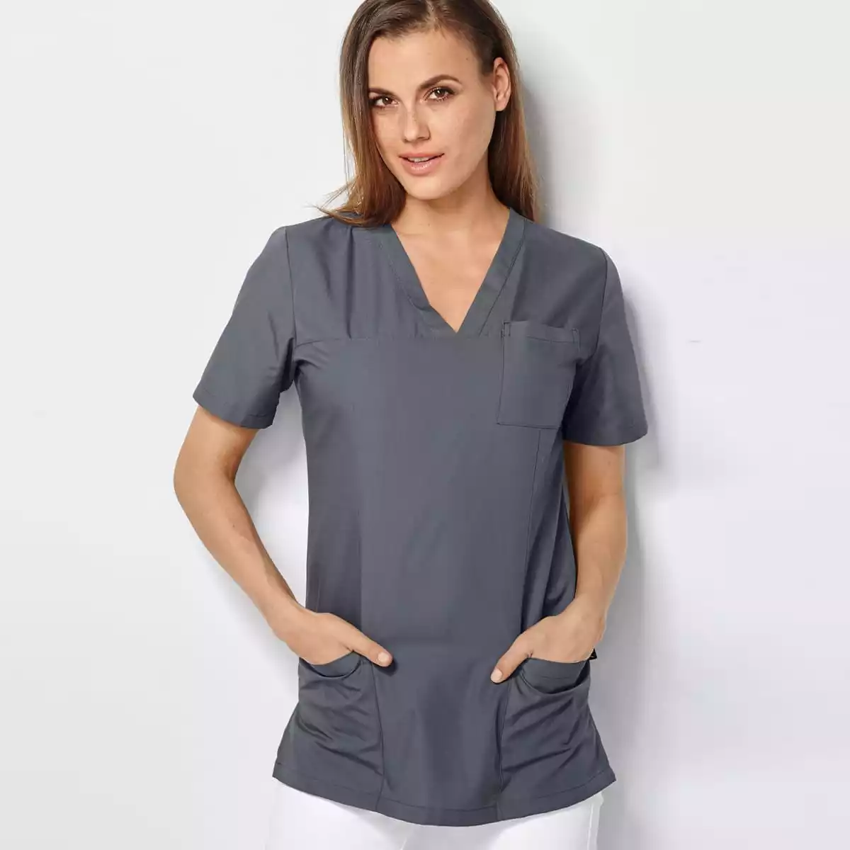  Slip-on tuniek Roma met V-hals voor dames