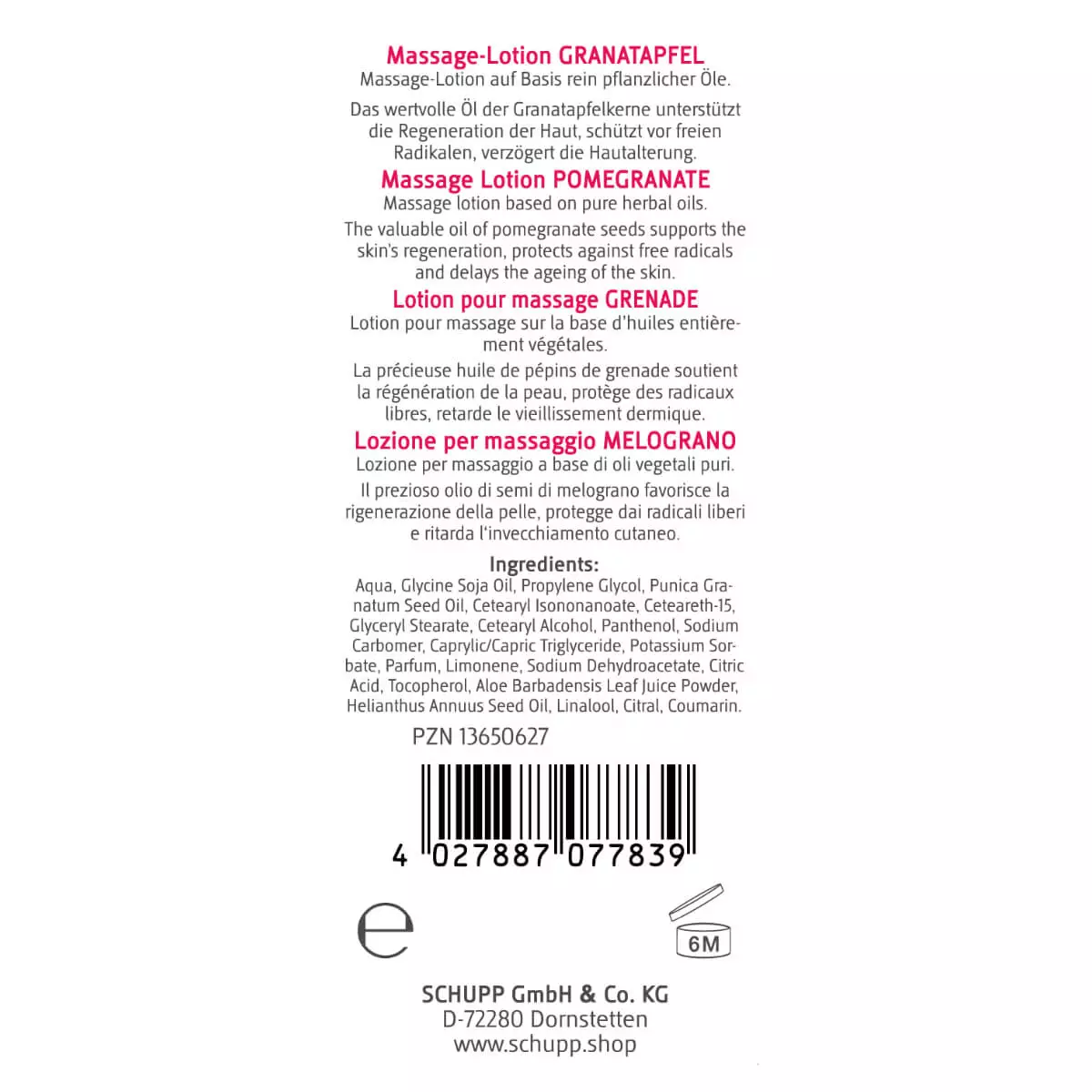  Massage Lotion Granaatappel