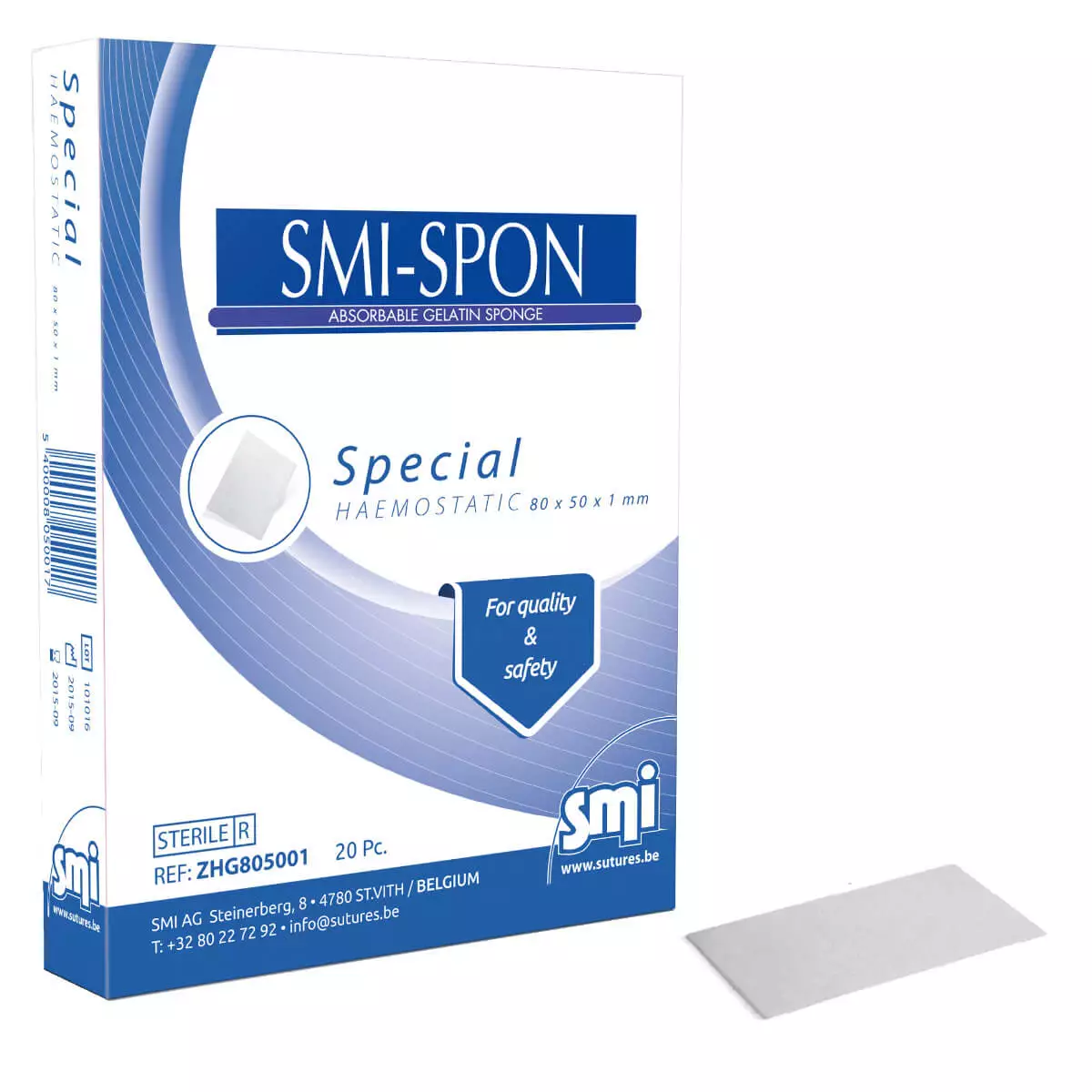 SMI-Spon hemostatische gelatinespons SMI-Spon hemostatische gelatinespons