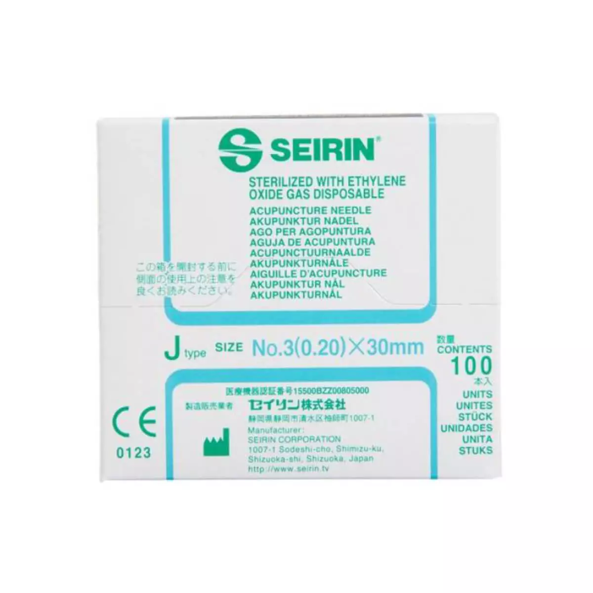  Seirin Acupunctuurnaalden Type J
