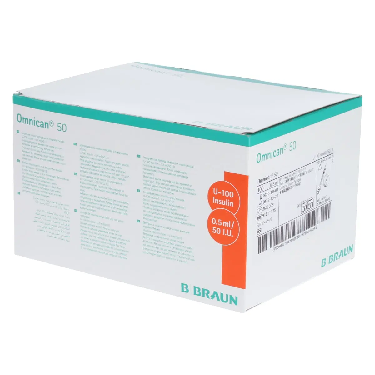  Omnican 50 injectiespuit voor U-100 insuline