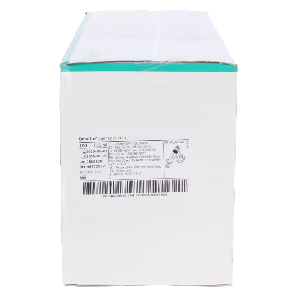  Omnifix Luer Lock Solo wegwerpspuiten
