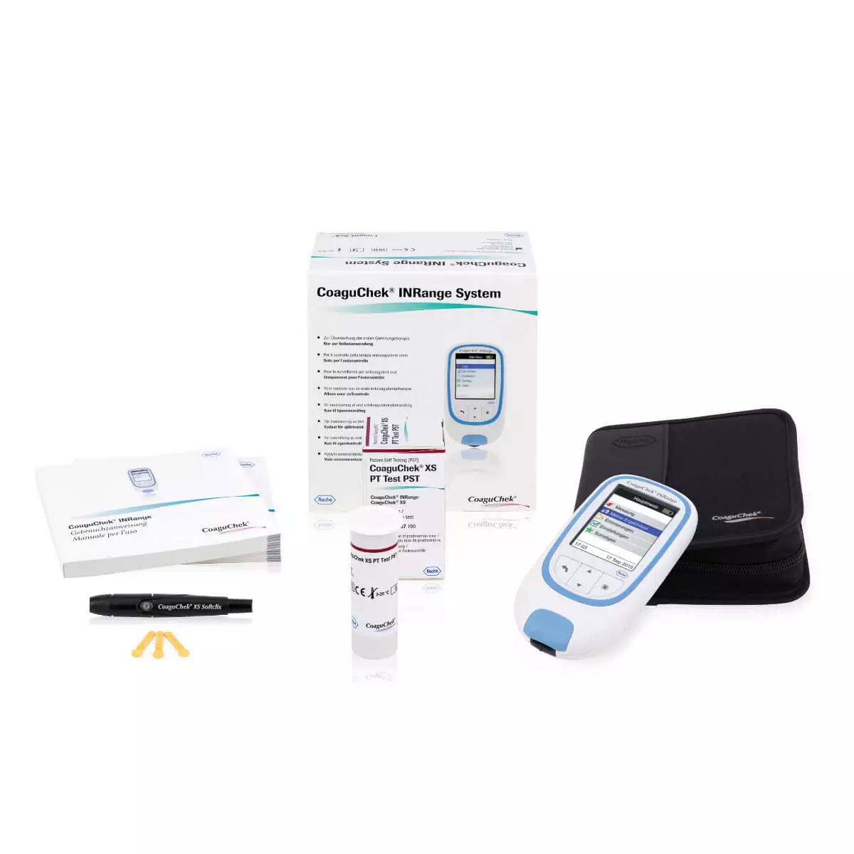  CoaguChek INRange analyser met systeemtasje
