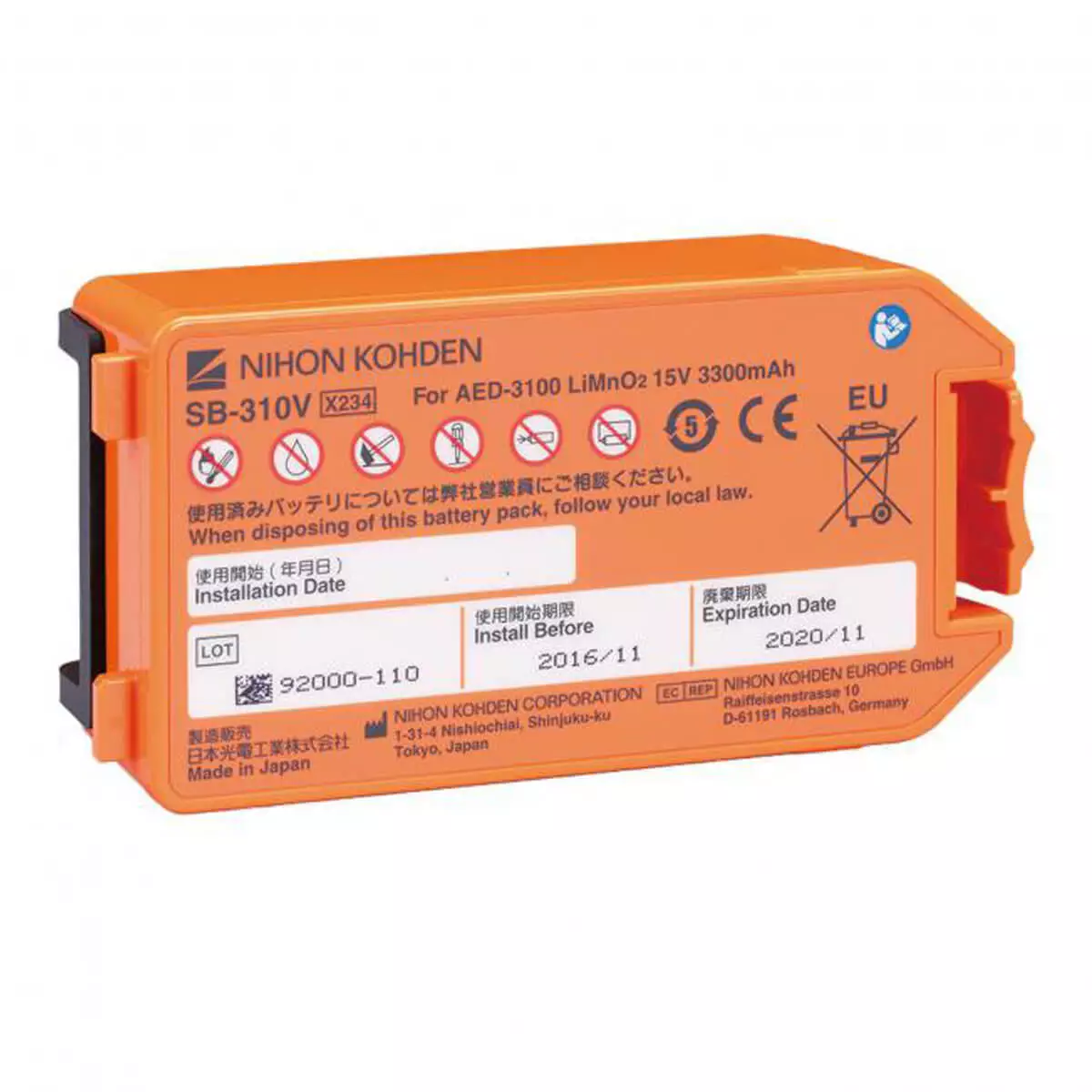  Cardiolife AED-3100 Wegwerpbatterij voor lange termijn
