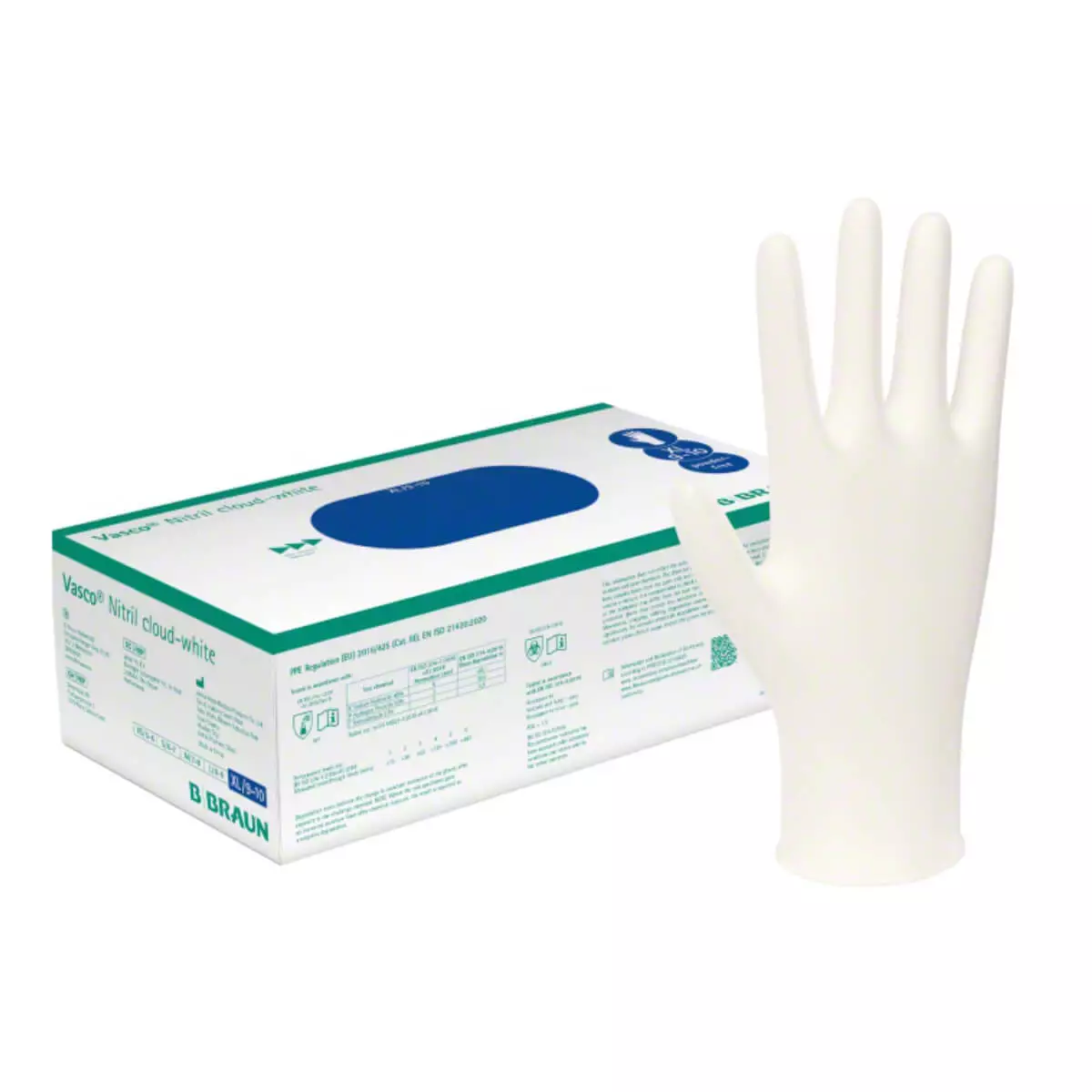  Vasco nitril cloud-white onderzoekshandschoenen