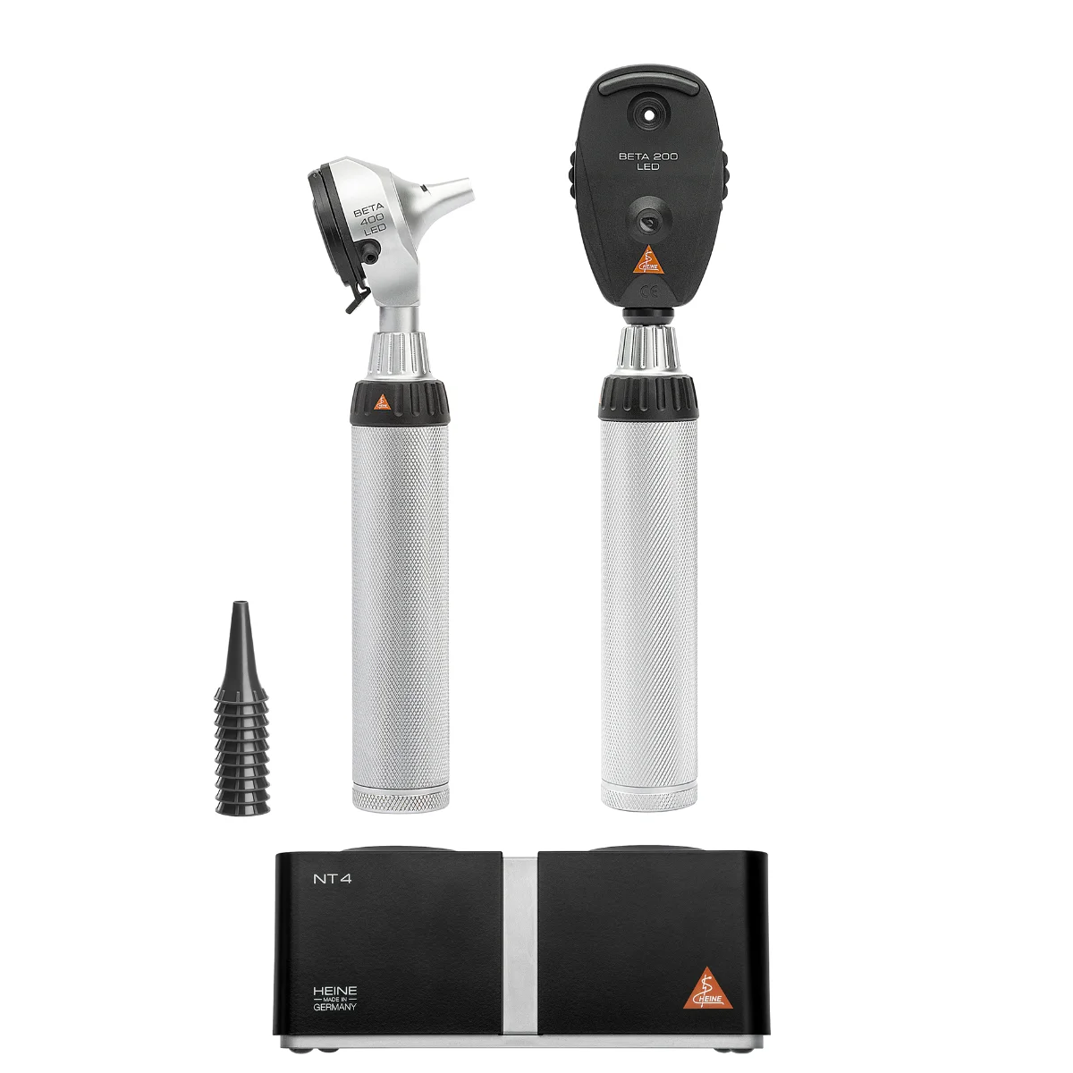  HEINE BETA 400 LED F.O. otoscoop en BETA 200 LED oftalmoscoop als set