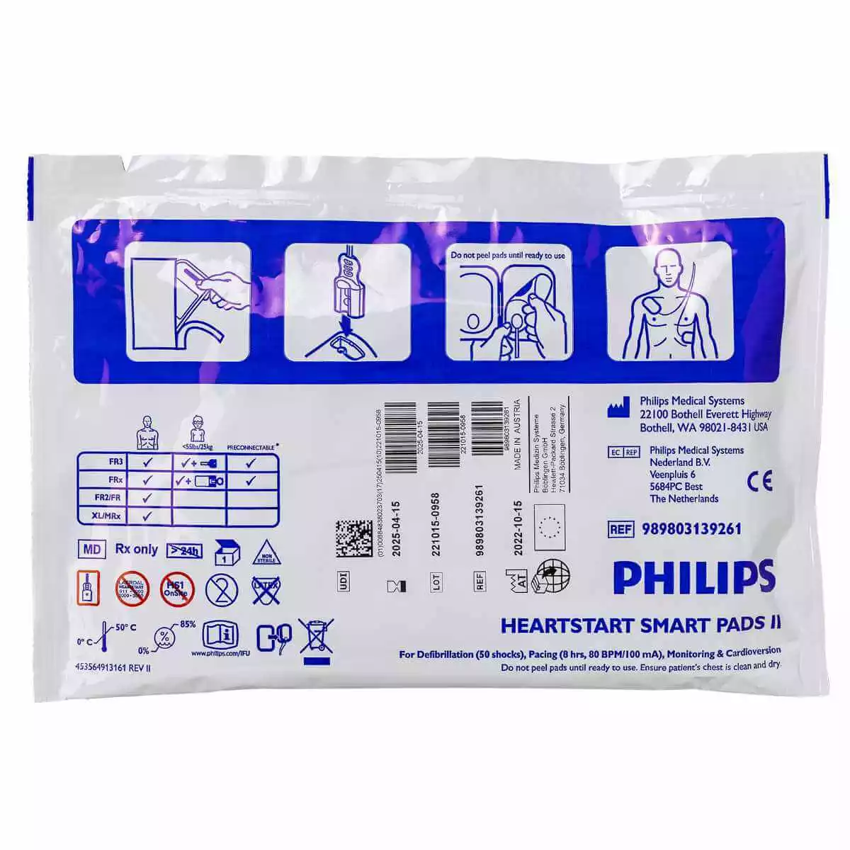  SMART-Pads II elektrodecartridge voor FRx defibrillator