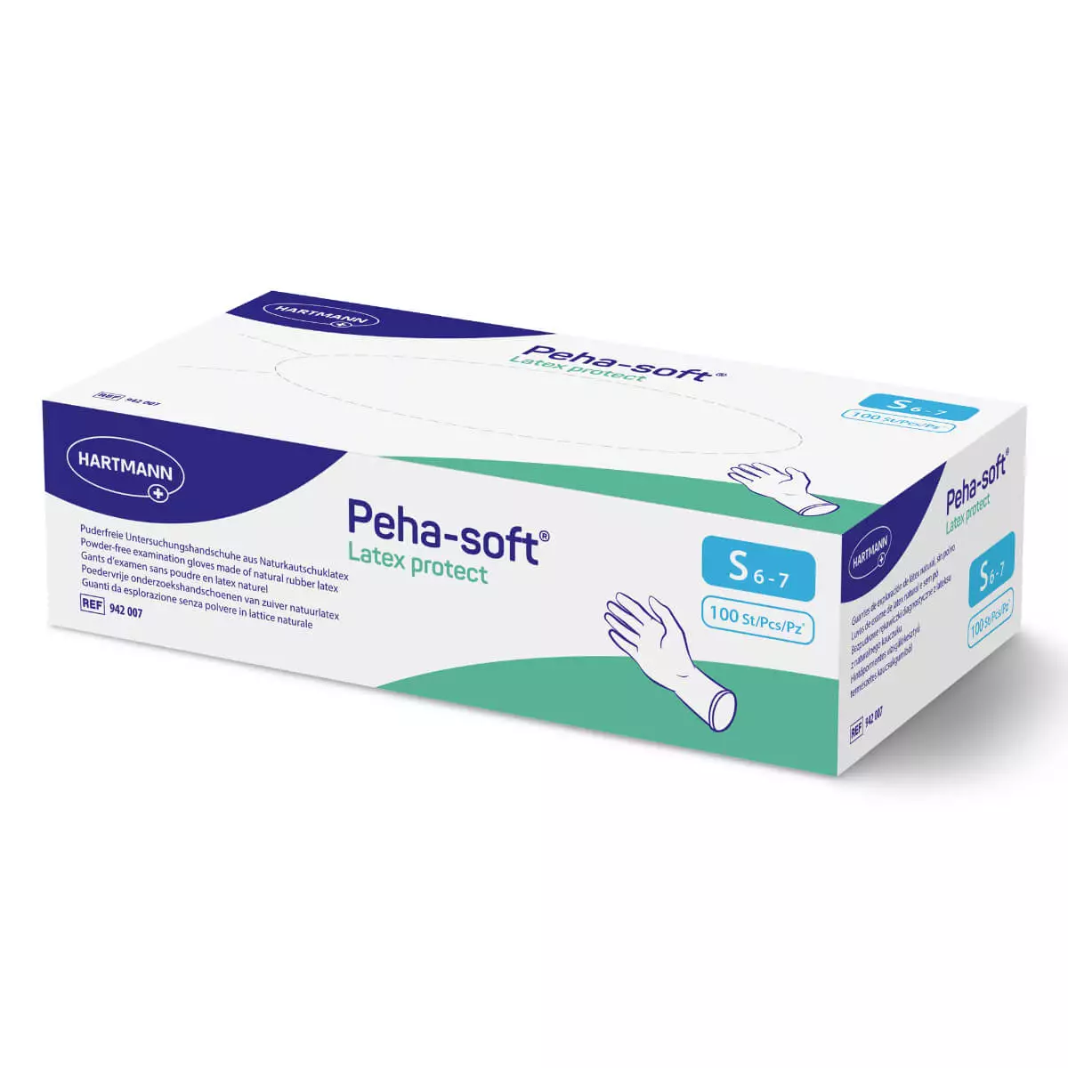 Peha-soft latex protect onderzoekshandschoenen Peha-soft latex protect onderzoekshandschoenen
