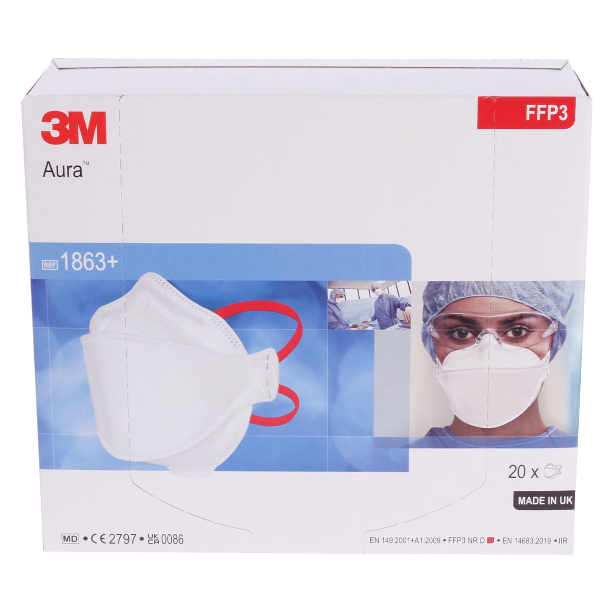  Stofmasker Aura FFP3 1863+