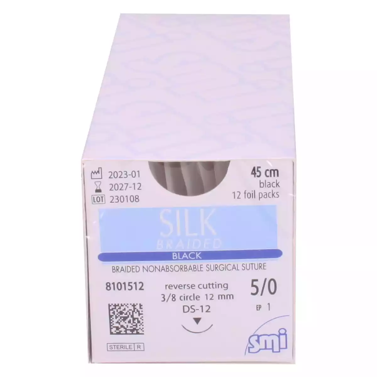  Zijde Gevlochten Zwart Nahtmateriaal