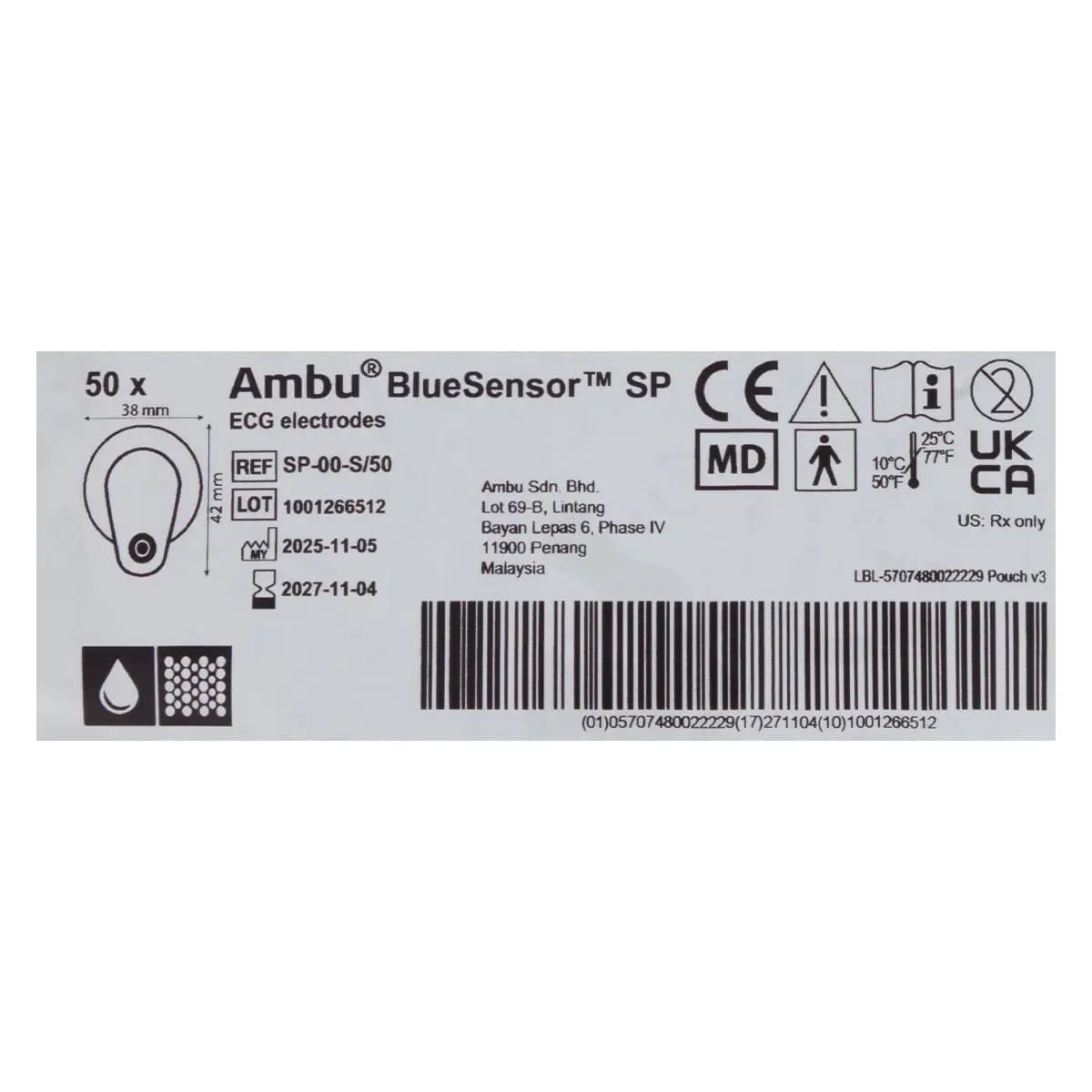  BlueSensor SP-00-S/50 wegwerp-ECG-elektroden