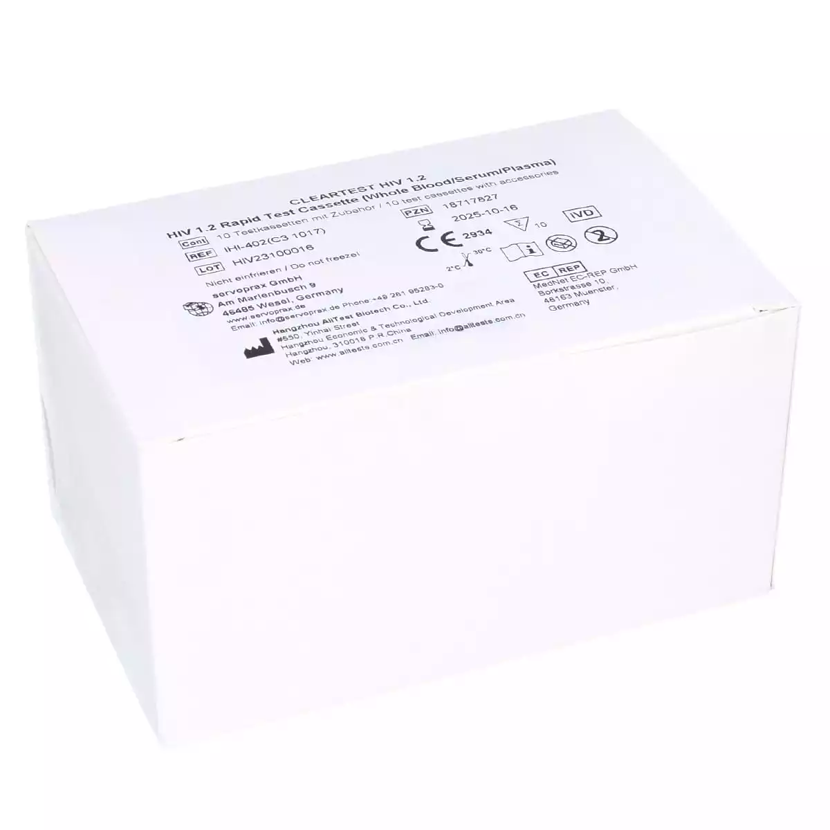 Duidelijkste HIV 1.2 snelle cassettetest