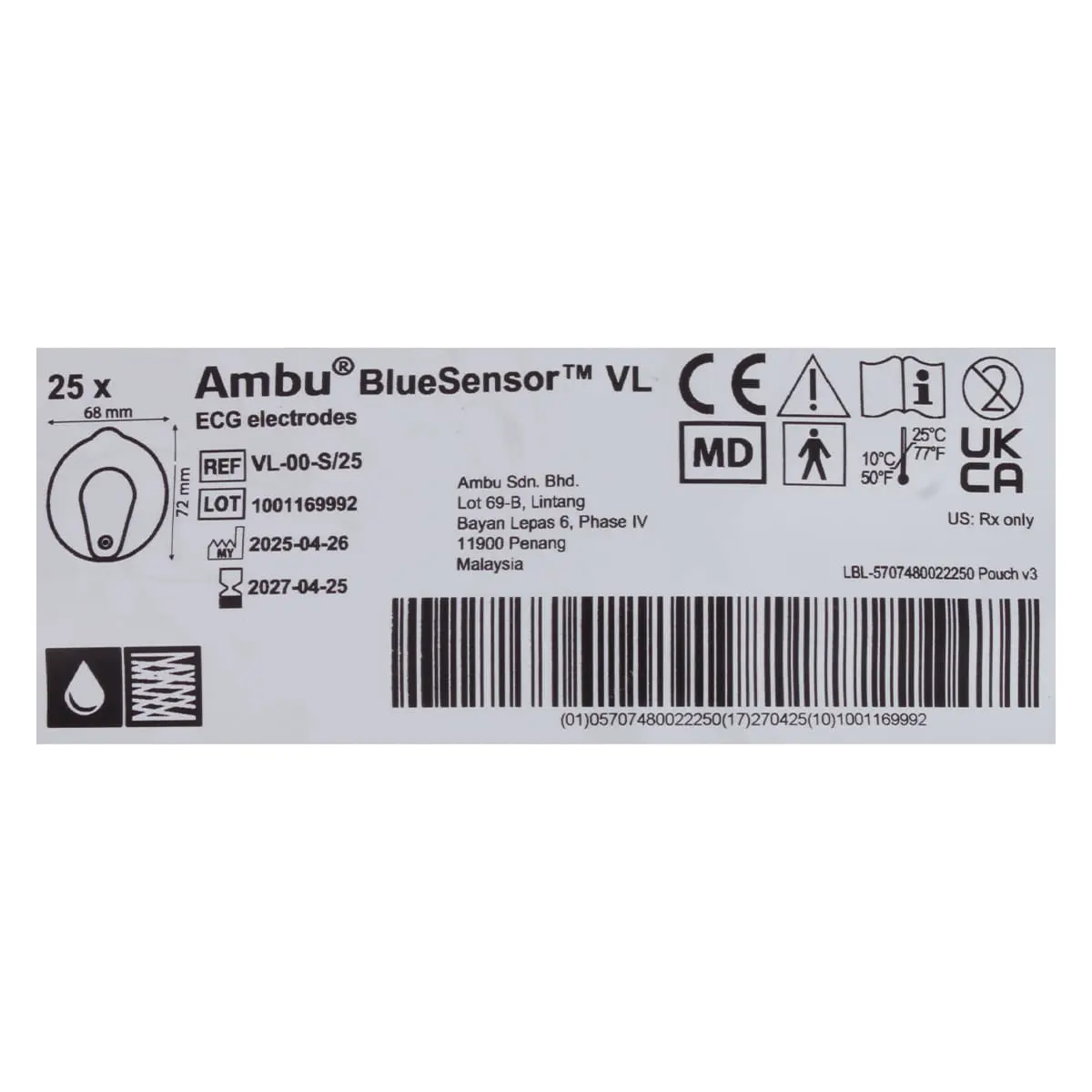 BlueSensor VL-elektroden voor eenmalig gebruik BlueSensor VL-elektroden voor eenmalig gebruik