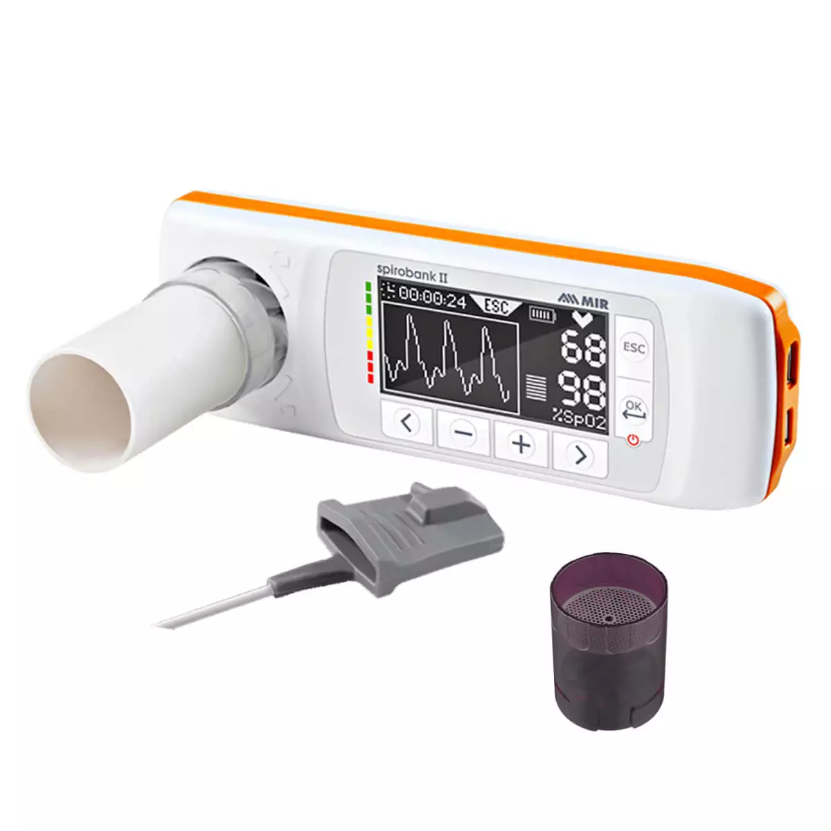 MIR Spirobank II SMART Spirometer met Pulsoximetrie MIR Spirobank II SMART Spirometer met Pulsoximetrie