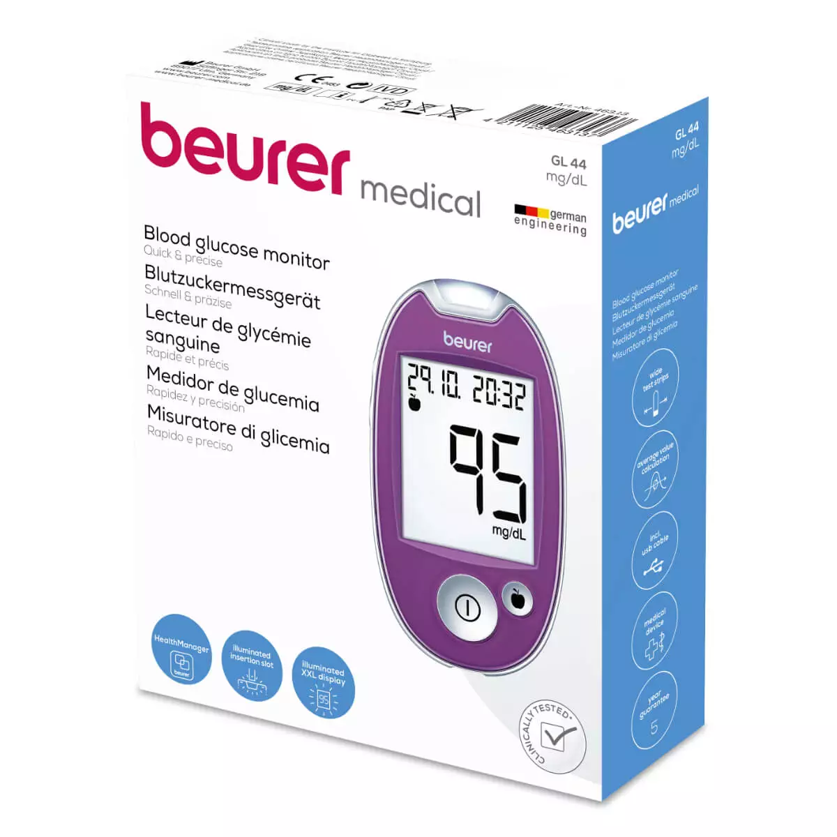 GL 44 Bloedglucosemeter  GL 44 Bloedglucosemeter
