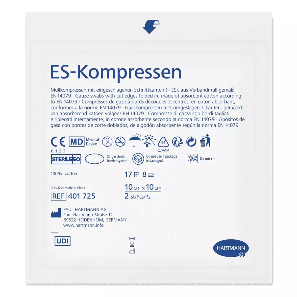 Hartmann ES compressen Hartmann ES compressen