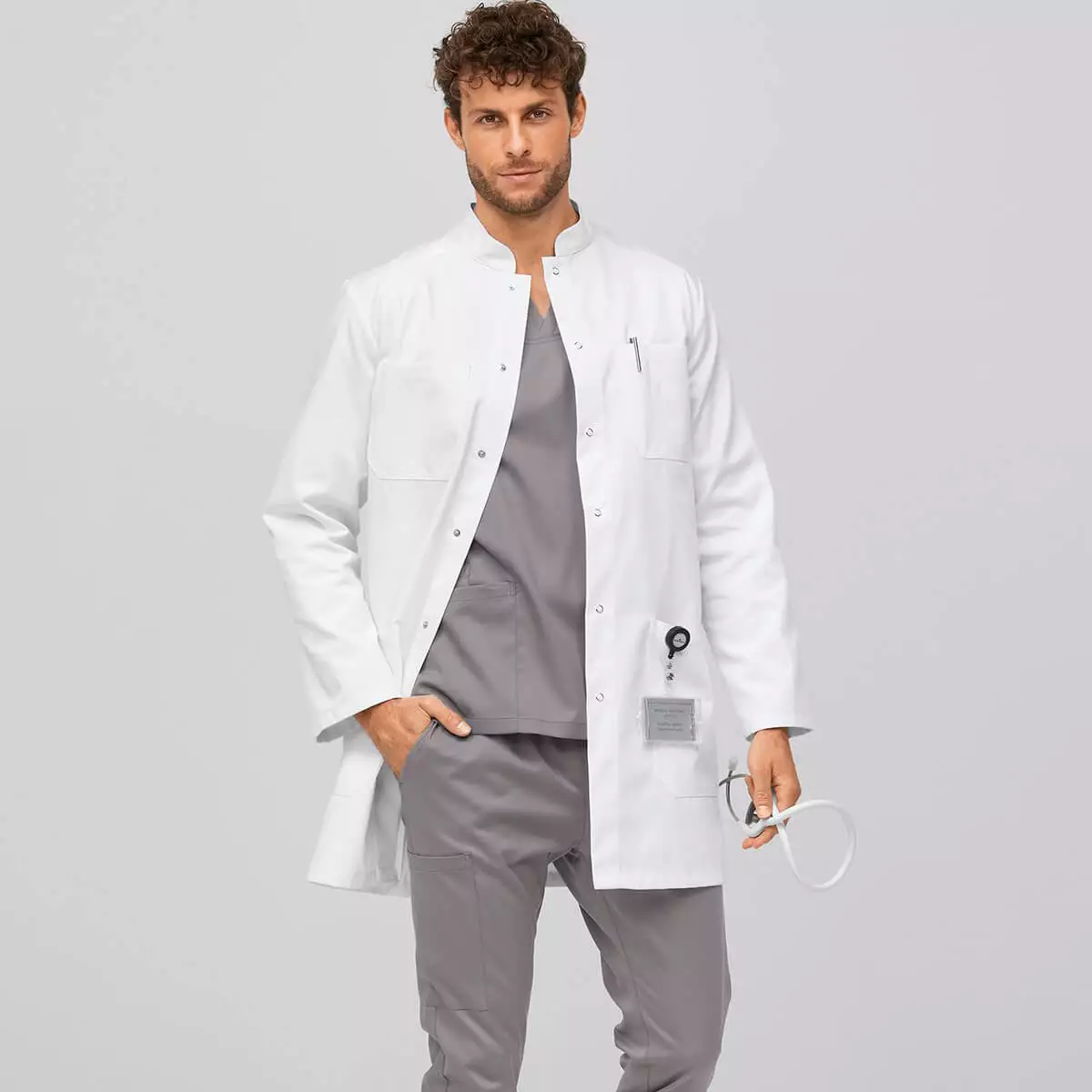  Doktersjas / labjas voor heren, wit