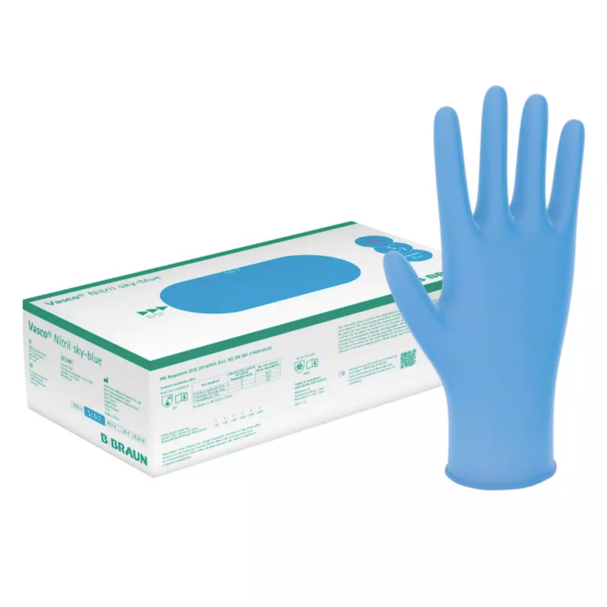  Vasco Nitril sky-blue onderzoekshandschoenen