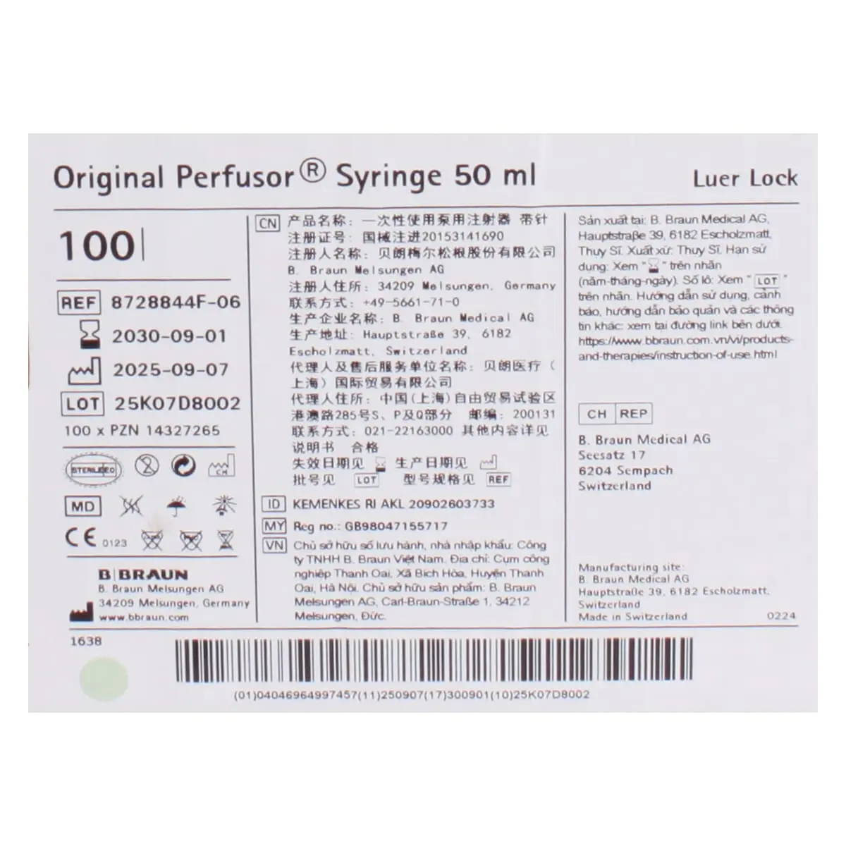 Originele perfusorspuiten 50 ml Originele perfusorspuiten 50 ml