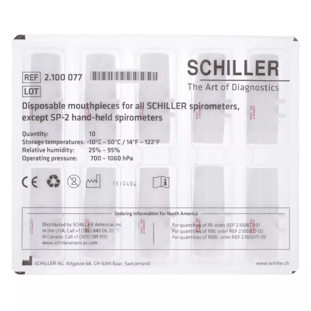  Mondstukken voor SCHILLER spirometers
