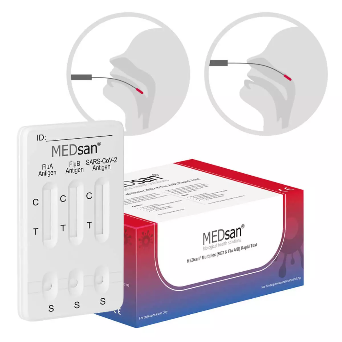  MEDsan Multiplex (SC2 & Flu A/B) snelle test