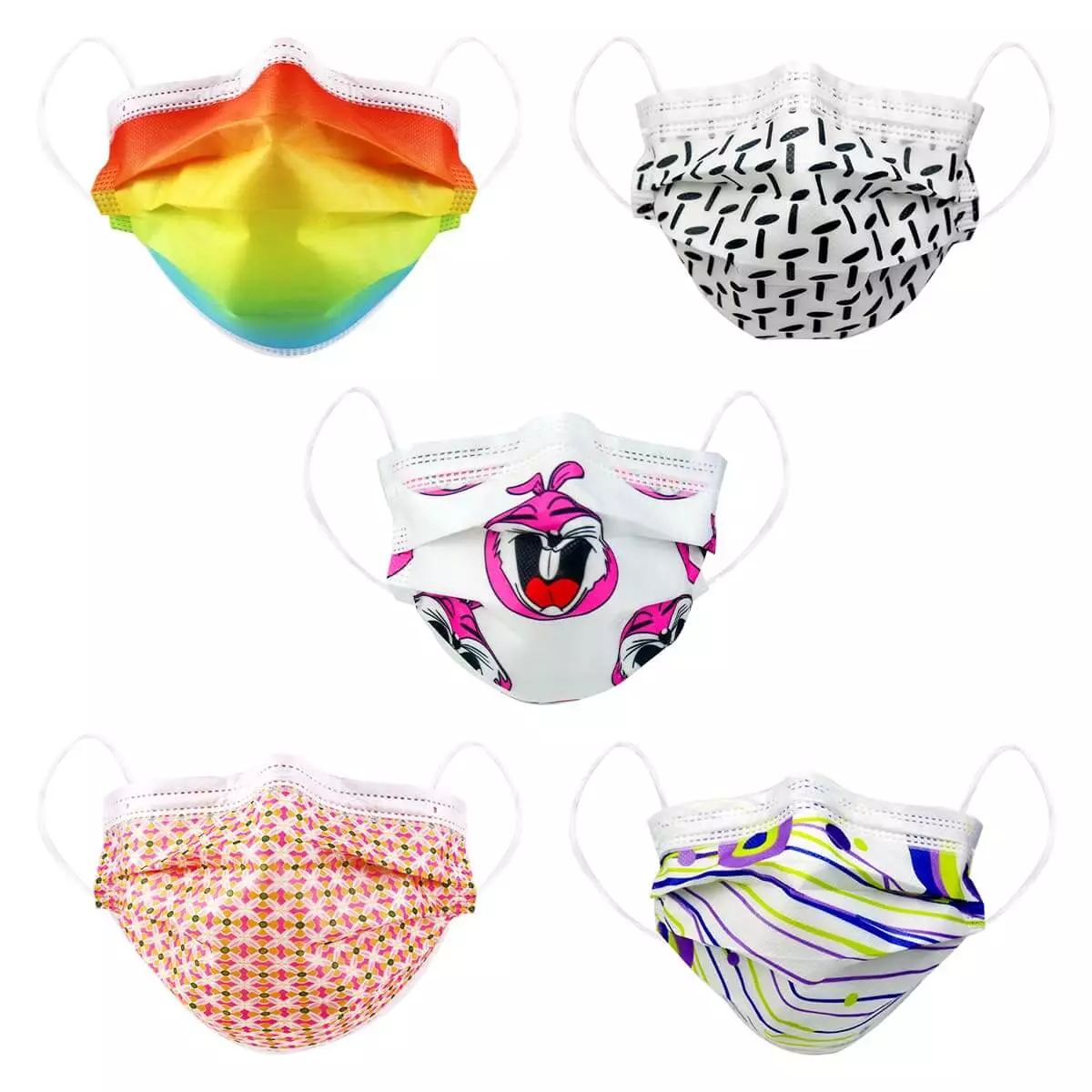  Medisch beschermend masker type IIR met print in modieuze stijl