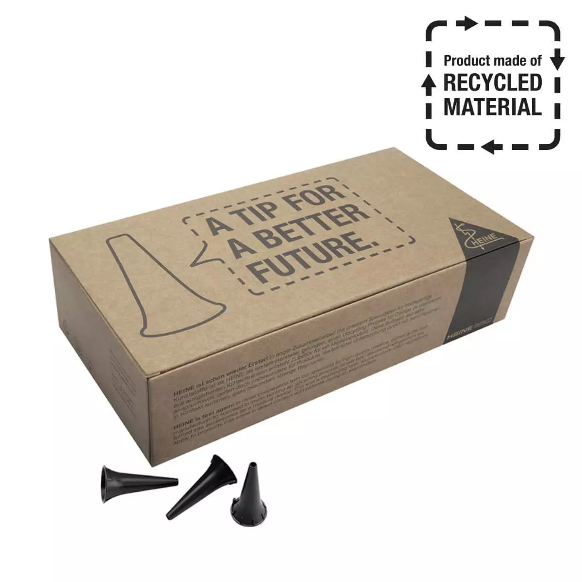 HEINE AllSpec EcoTips wegwerp oordopjes gemaakt van gerecycled plastic HEINE AllSpec EcoTips wegwerp oordopjes gemaakt van gerecycled plastic