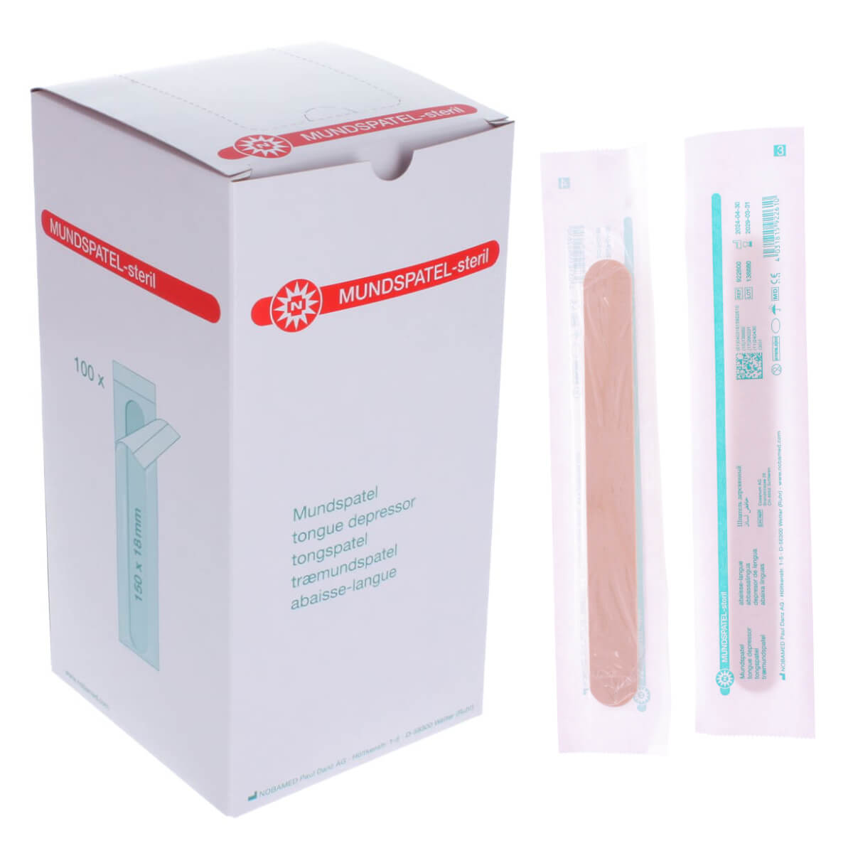 Steriele houten mondspatels  Steriele houten mondspatels