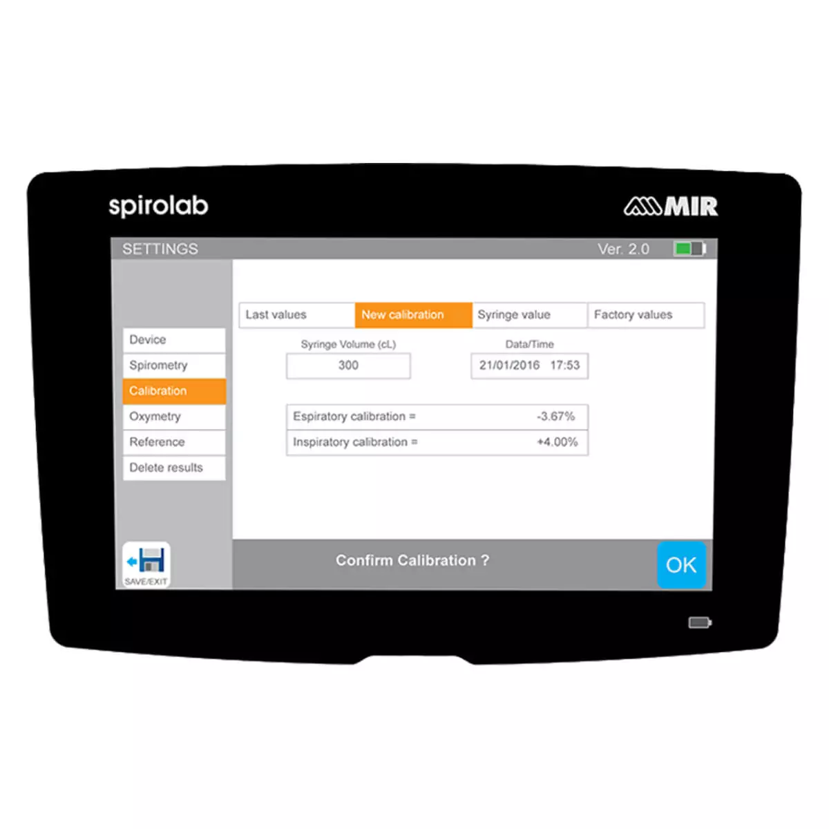  Nieuwe Spirolab draagbare touchscreen-spirometer