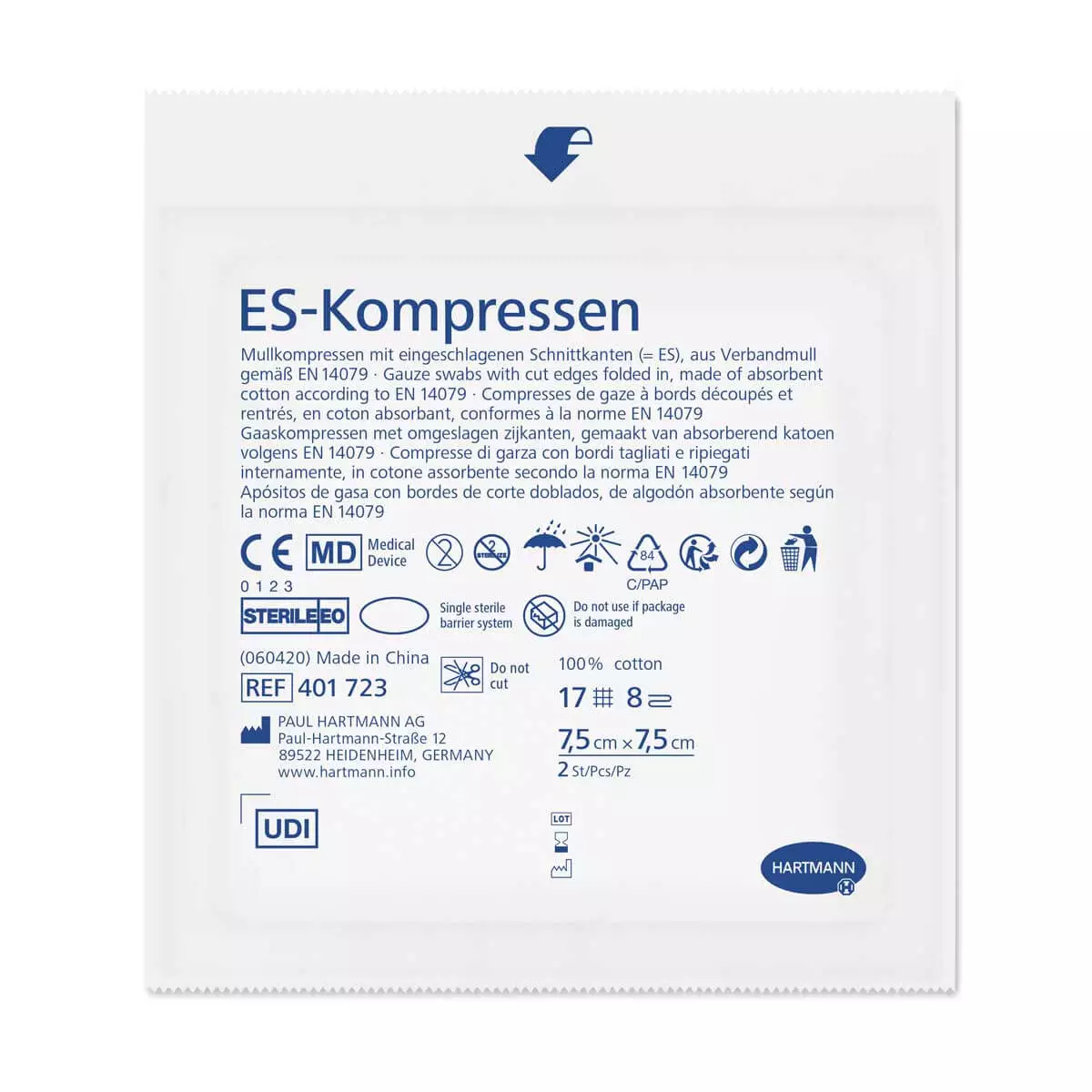 Hartmann ES compressen Hartmann ES compressen