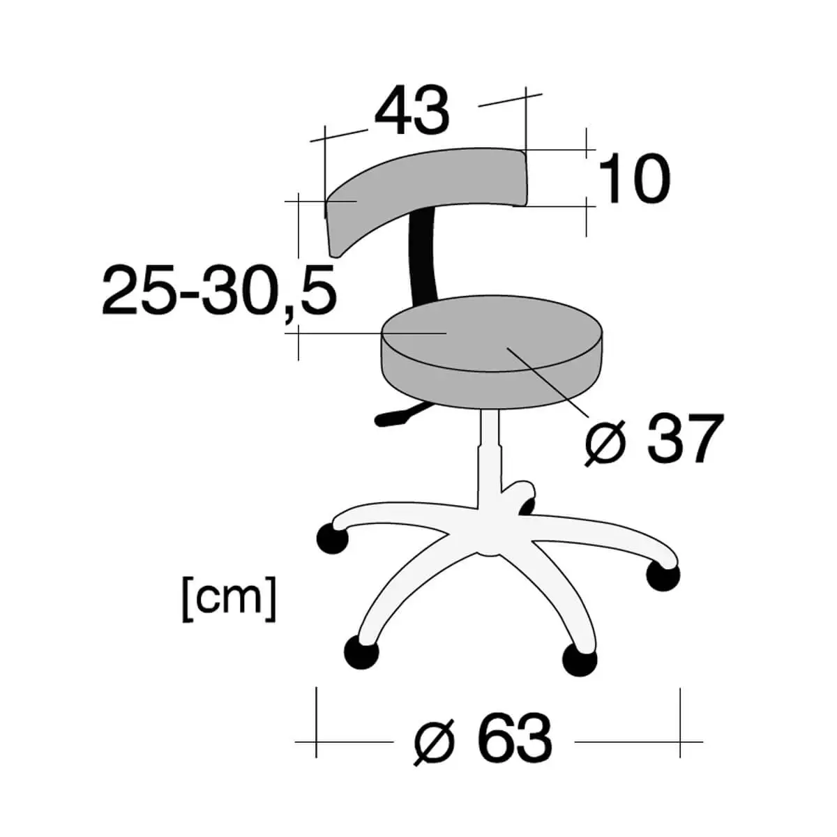  Ecco-Cromo laboratoriumstoel