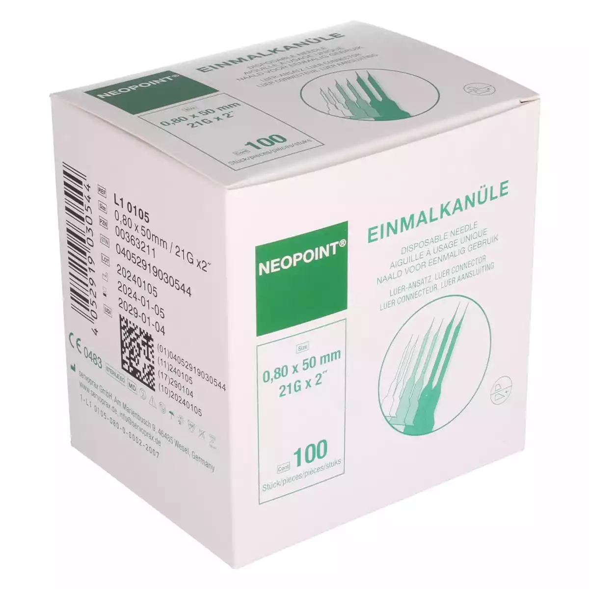 Neopoint canule speciale maat Neopoint canule speciale maat