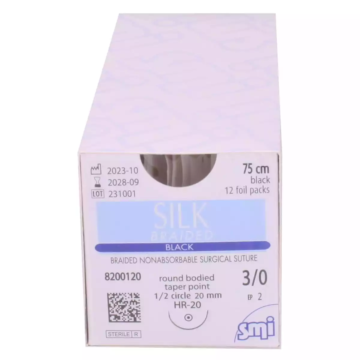  Silk Braided Black hechtmateriaal