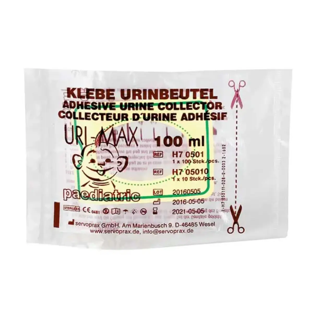 Uri-Max klevende urinezak voor kinderen Uri-Max klevende urinezak voor kinderen