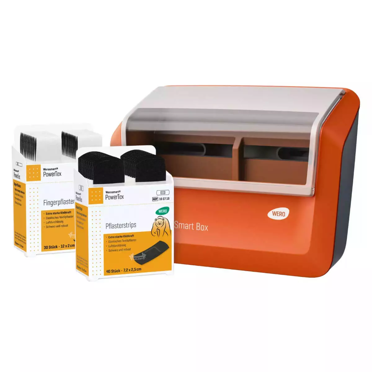 Smart Box pleisterdispenser, gevuld Smart Box pleisterdispenser, gevuld