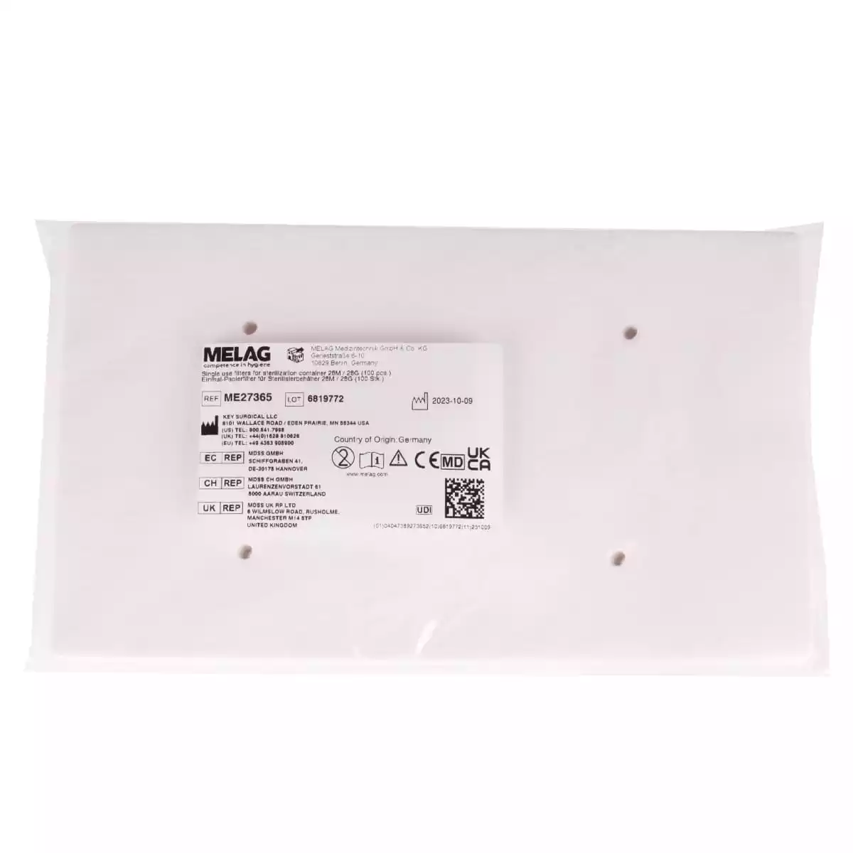 Papieren filter voor eenmalig gebruik Papieren filter voor eenmalig gebruik