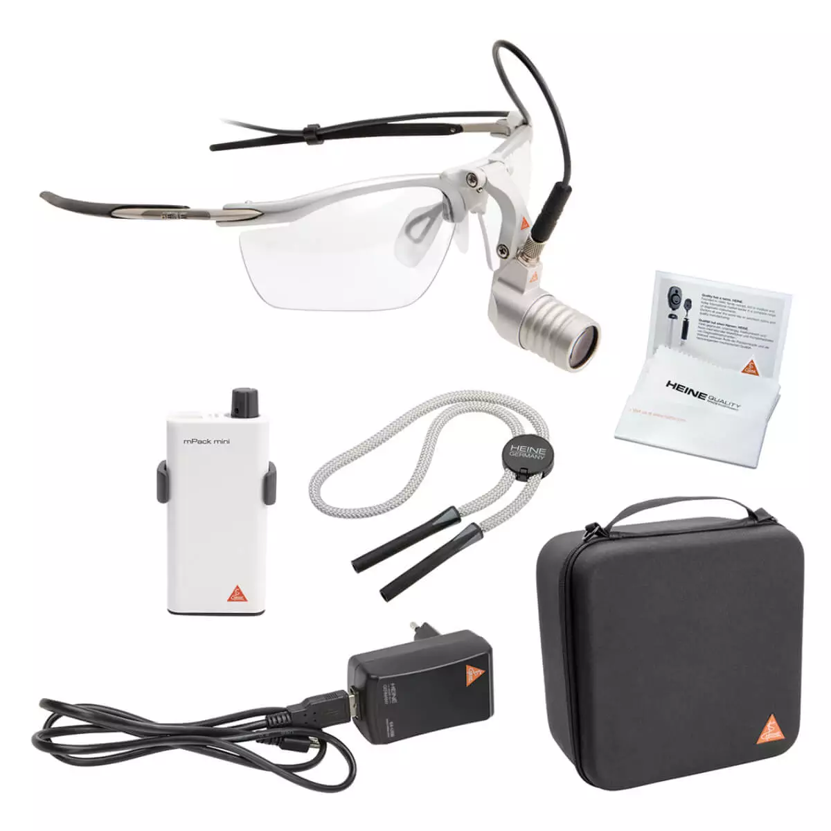 HEINE MicroLight2 hoofdlamp met mPack mini  HEINE MicroLight2 hoofdlamp met mPack mini