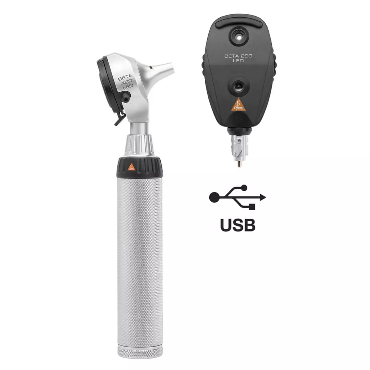  HEINE BETA 400 LED F.O. otoscoop en BETA 200 LED oftalmoscoop als set