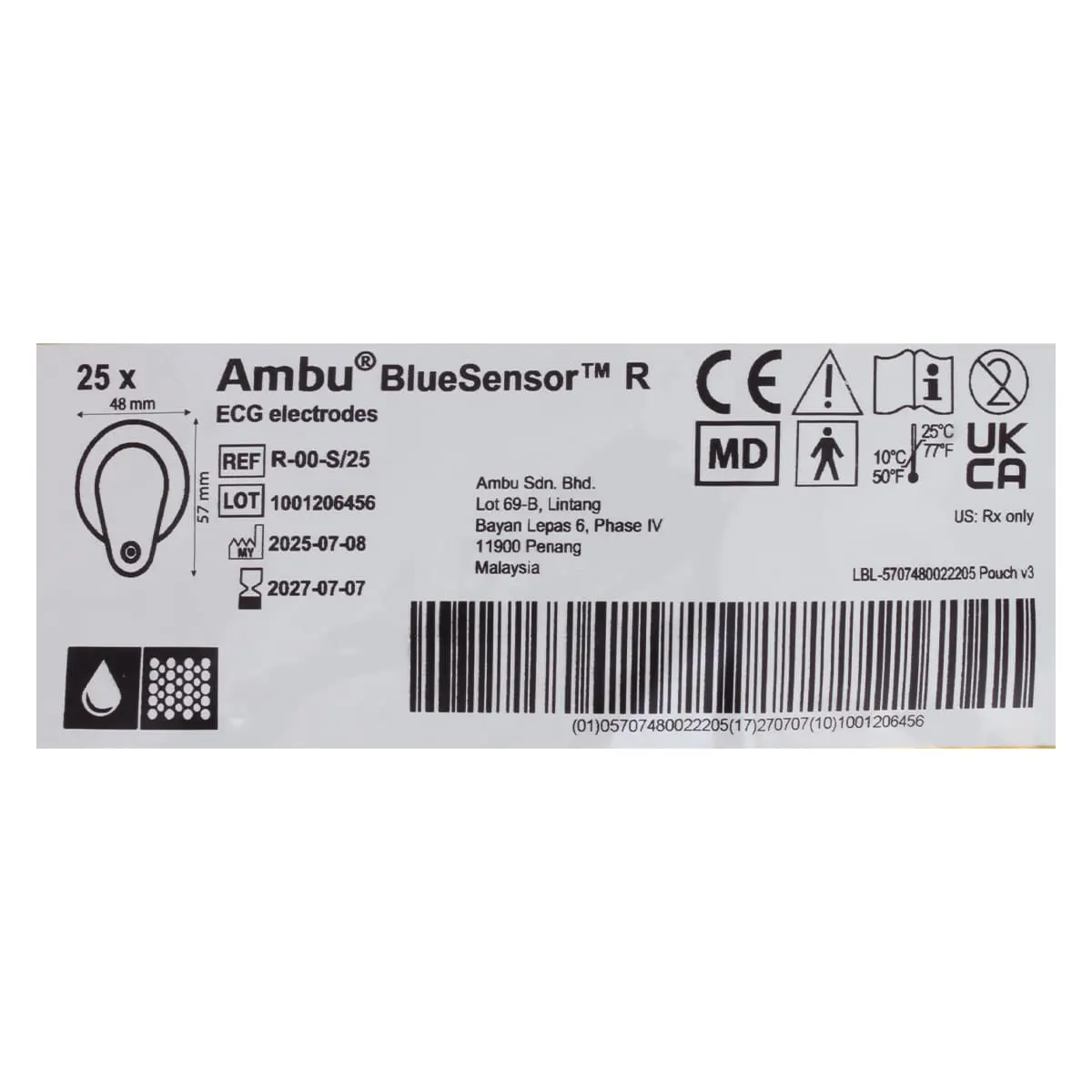 BlueSensor R-00-S/25 wegwerpelektroden voor ECG BlueSensor R-00-S/25 wegwerpelektroden voor ECG