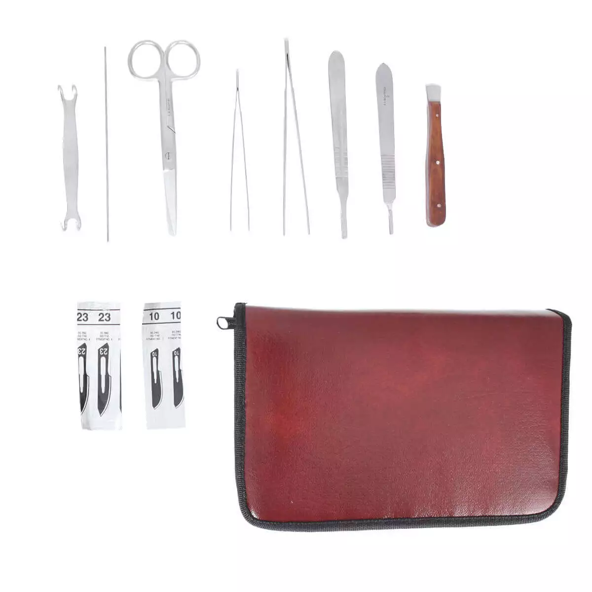  Prepareer set klein in kunstlederen etui
