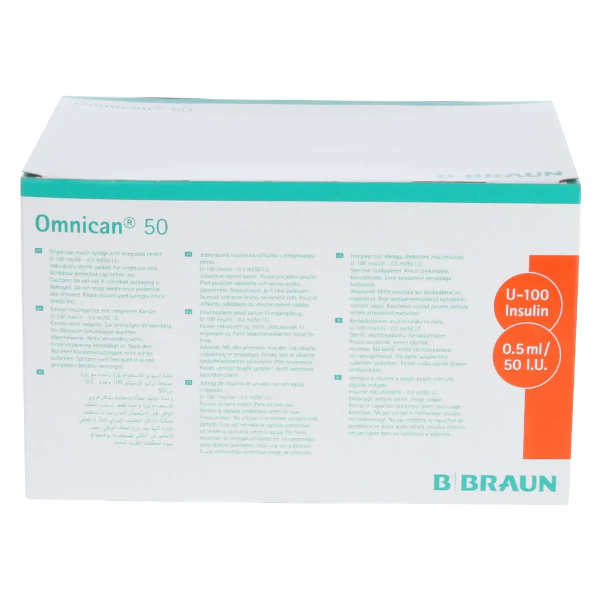  Omnican 50 injectiespuit voor U-100 insuline